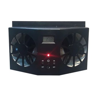 

Without Battery Car Ventilation Fan Vent Rubber solar Sun Power Air Radiator Window Auto Ventilator Cooler 12V Black