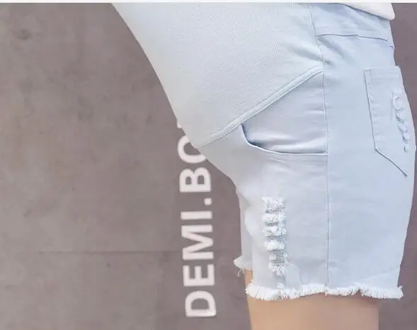 Новые летние джинсовые шорты для беременных, женская одежда для беременных, хлопковая одежда для беременных, короткие обтягивающие джинсы