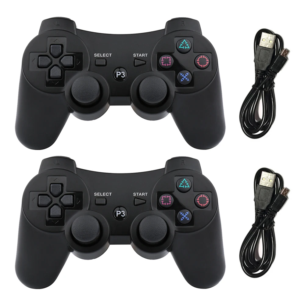 2PCS Wireless Bluetooth Game Controller Joystick Gamepad with USB Cable