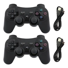 2PCS Wireless Bluetooth Game Controller Joystick Gamepad with USB Cable for PS3