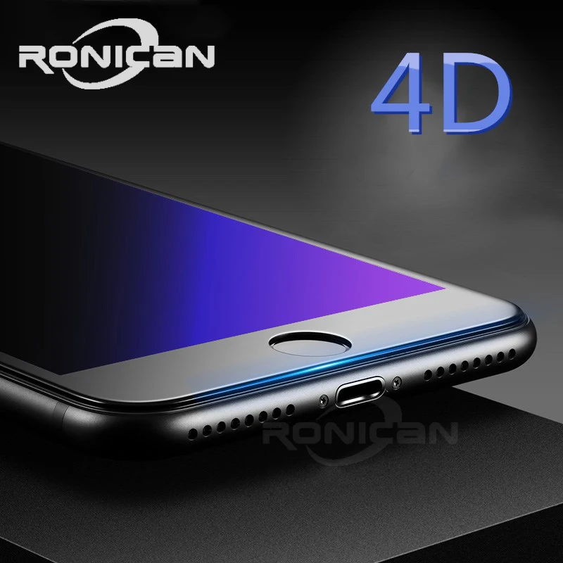 4D Gehärtetem Glas Für iphone 7 8 6 6s Plus Anti Blau Licht Screen Protector Volle Abdeckung Glas F