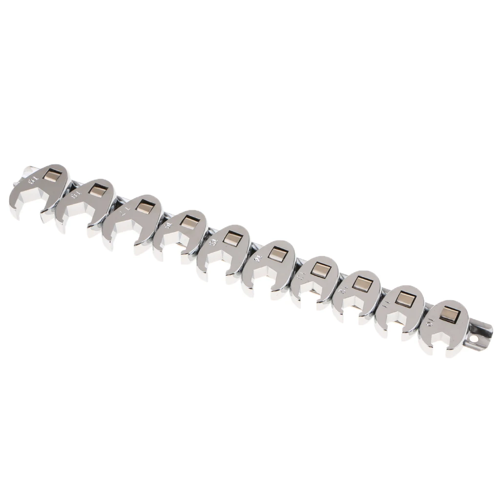 10pcs Flare Nut Crowfoot Line Hex Wrench Set 38'