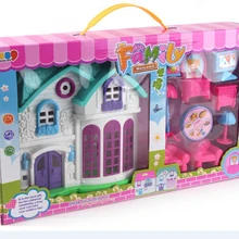 Детский игровой домик, игрушки, пластиковый кукольный домик, миниатюрная мебель, набор игрушек для девочек, подарок