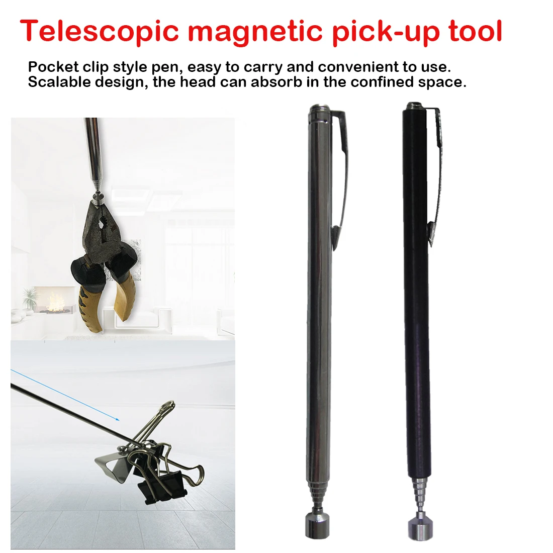 Горячая 1 шт Портативный телескопический легкий магнитные Палочки до стержень ручки расширяющийся магнит ручной инструмент