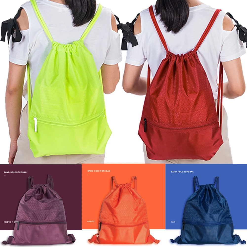 

String Drawstring School Backpack Bag Cinch Sack School Tote Gym Bag Sport Pack