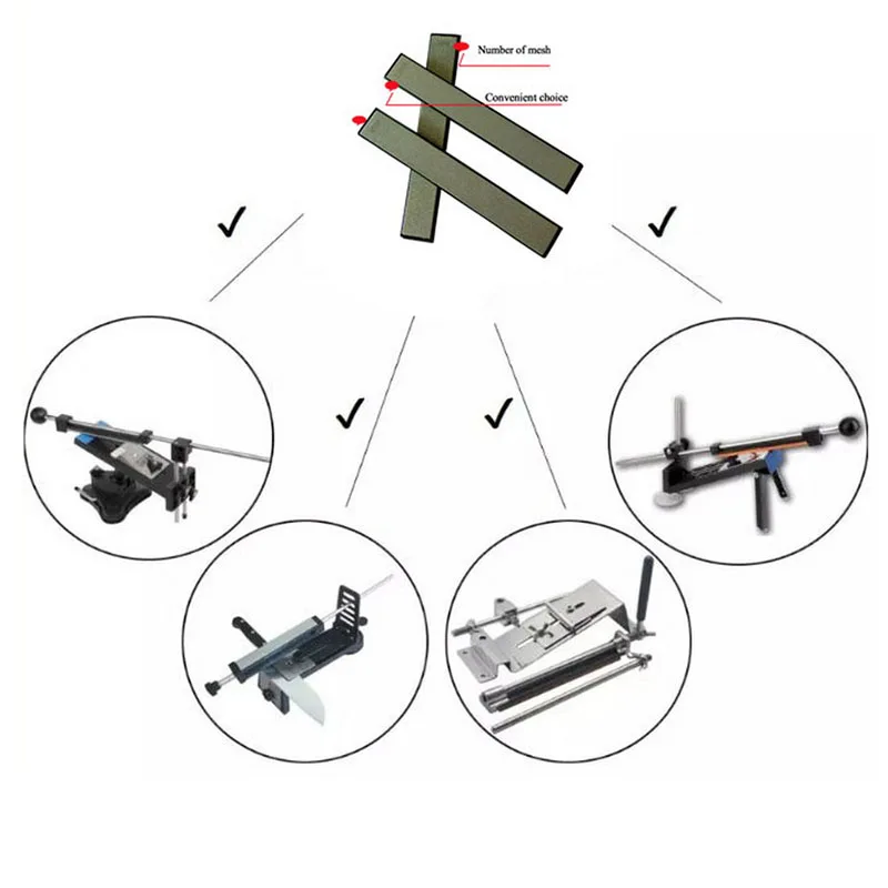 7 шт. профессиональная точилка для ножей Алмазный точильный камень угловая шлифовальная машина кухонные ножницы бритвы 120#240#400#600#1000#1200#1500