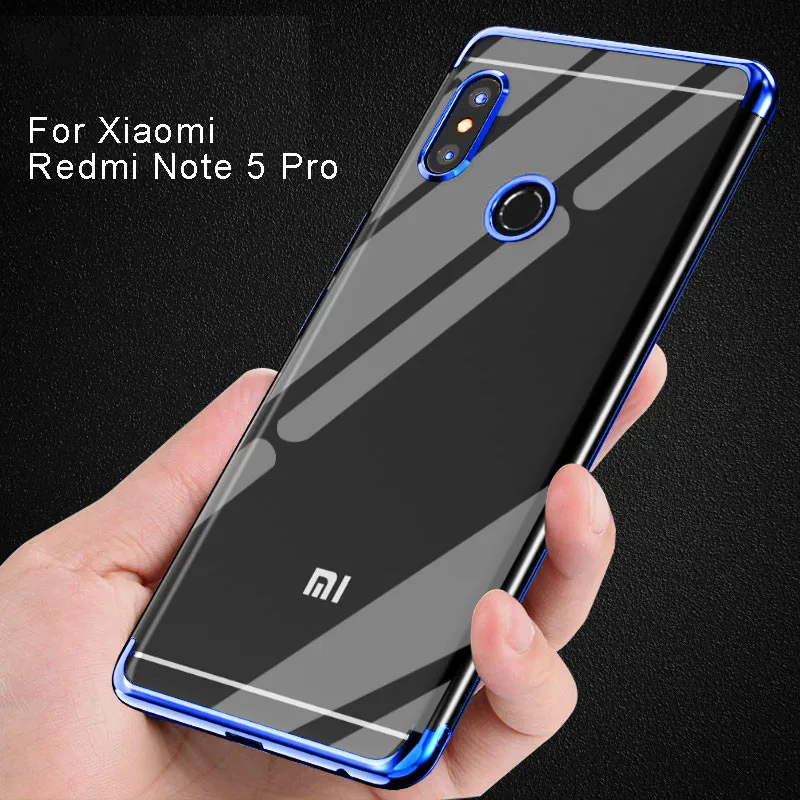 Мягкий чехол TPU для Xiaomi redmi note 5 Pro case ультра тонкий прозрачный покрытие телефона