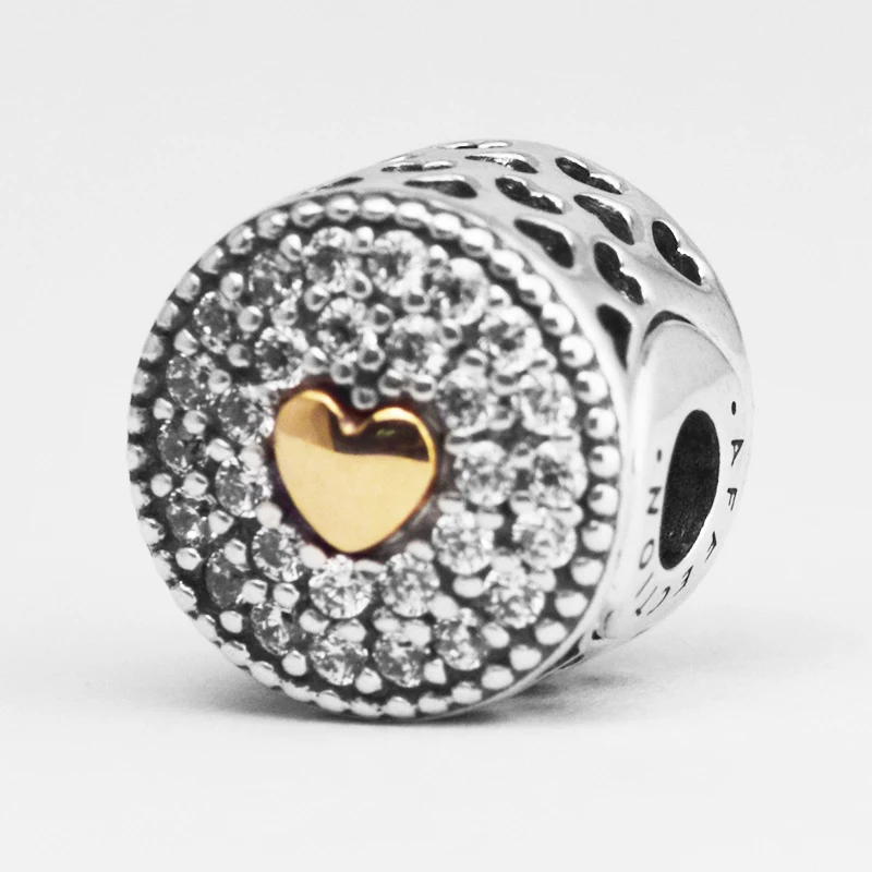 

Fits for Pandora Charms Essence Bracelets Affection Beads with 14K Real Gold 100% 925 Sterling Silver Jewelry Free Shipping