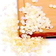 1000 шт 4 мм Подсолнух желе базовый цвет, каучуковый Rhinesstones Flatback клей на 3D украшение для ногтей DIY телефон Ремесло Ювелирные изделия камни