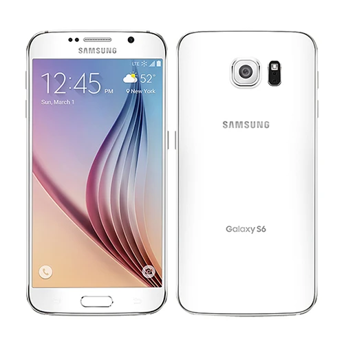 Разблокированный Samsung Galaxy S6 G920F/G920V/G920A одна sim-карта Восьмиядерный 3G RAM 32 ГБ ROM WCDMA LTE 16 МП камера 5,1 дюймов Bluetooth - Цвет: White add gift