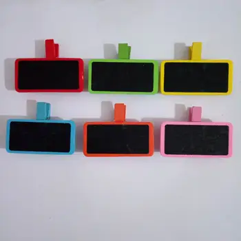 

Mini Colorful Wooden Blackboard Clamps Note Folder Photo Clip Mark Wood Binder Clips Para Papel Office School Home Supplies