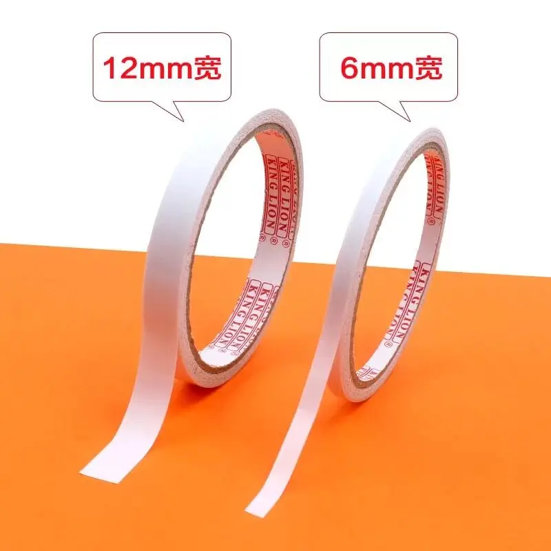 

6mm 12mm Wide Double Sided Layer Adhesive Sticky Tape Sticker