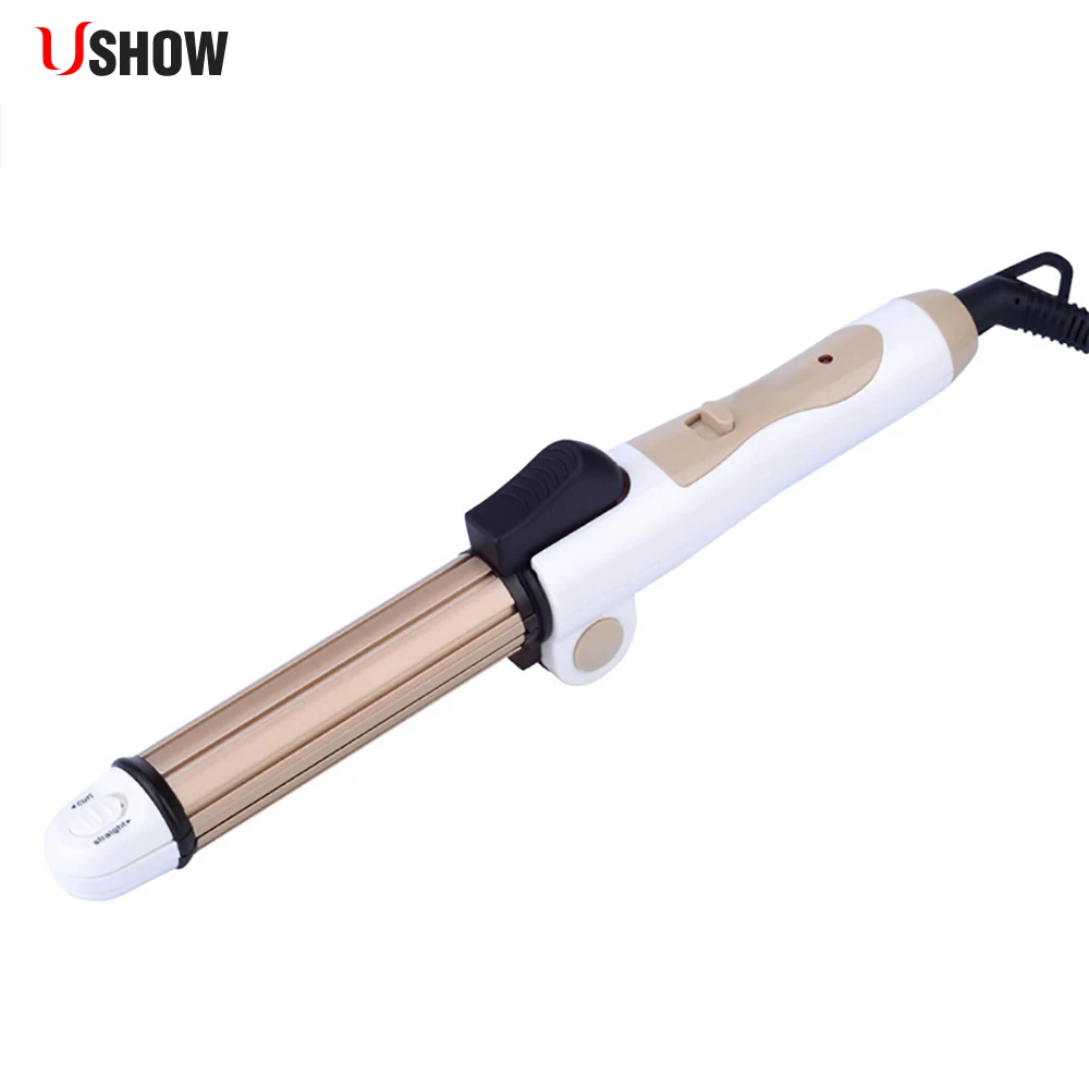 

Foldable Electric Hair Curling Iron Hair Straightener Hair Curler Corn Corrugated Waver Crimper Tongs Flat Iron Plate Travel