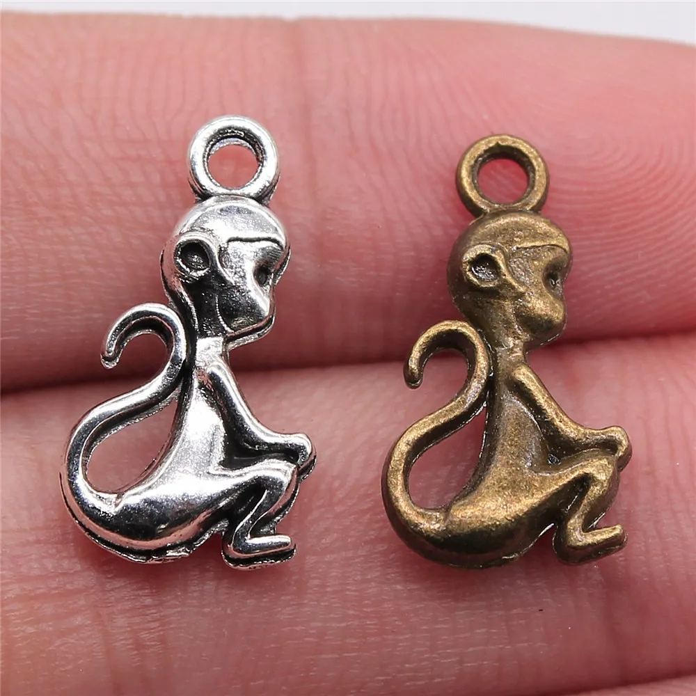 10 шт. подвески в виде обезьяны 20 х10 мм 2 цвета|monkey charm|charm charmdouble sided charms |