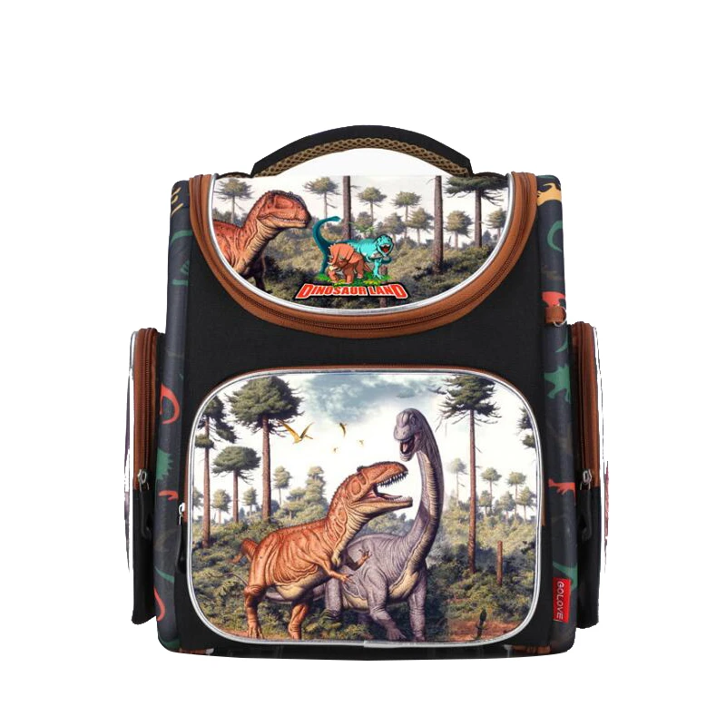 

Cartoon Dinosaur Pattern Orthopedic Children School Bags For boys Fold Schoolbags New Kids Backpack Animal Bag Mochila Escolar