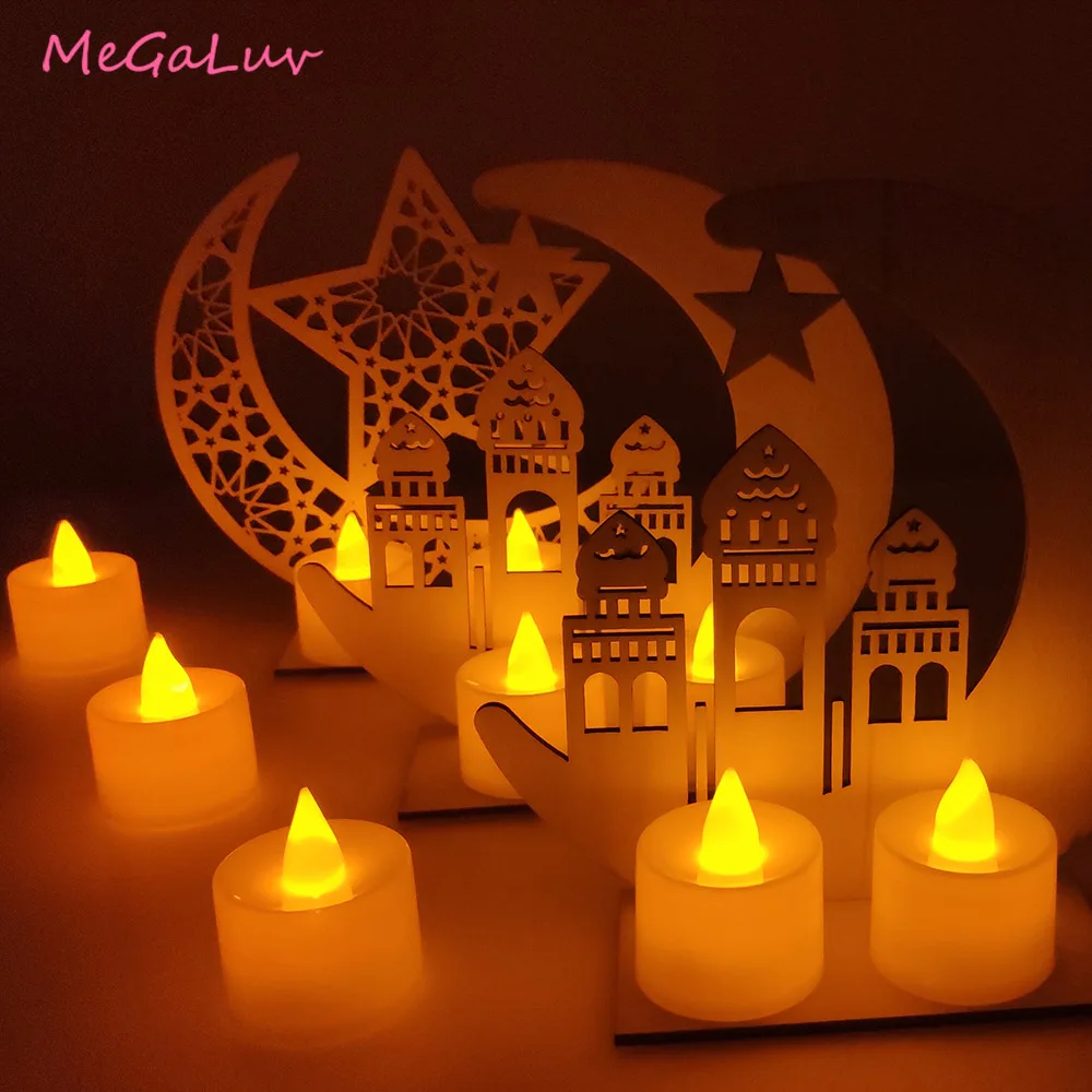 

1set Eid Mubarak Decor Ramadan Wooden For Home Moon Islam Mosque Muslim Wooden Plaque Hanging Pendant Festival Party Supplies