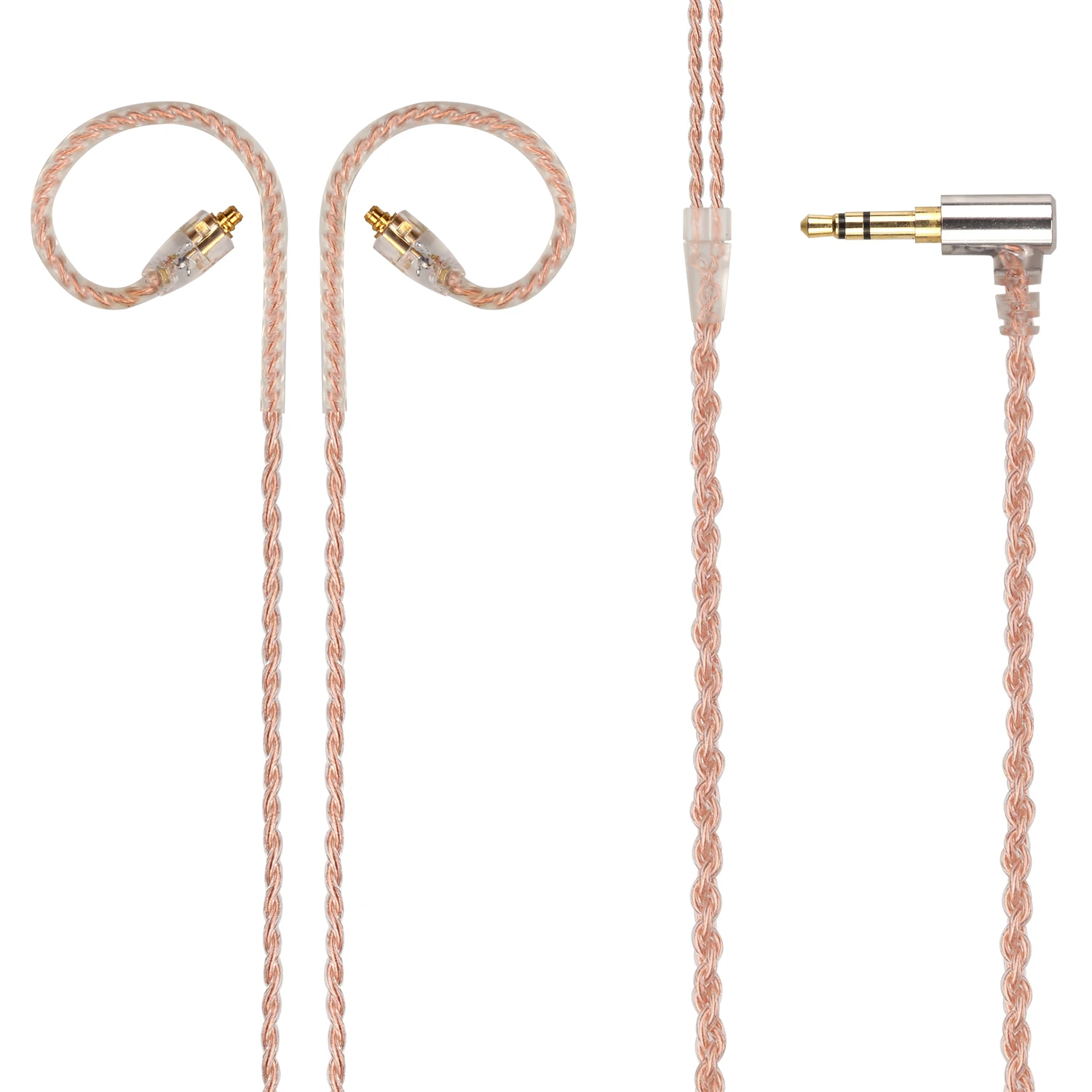 Rose red MMCX Модификация Hi-Fi кабель MMCX для Shure SE215 SE535 SE846 SE425 наушники сменный провод для iPhone Android IOS mp3 - Цвет: Rose red MMCX
