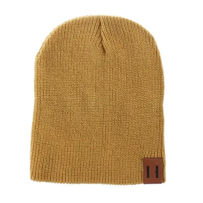 XDOMI/Новое поступление, детская зимняя детская шапка для мальчиков и девочек, мягкая теплая шапка, вязаная крючком эластичная вязаная шапка, Детская Повседневная теплая шапка - Цвет: yellow