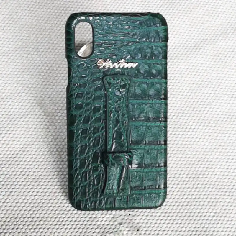 

Business crocodile pattern leather bracelet bracket mobile phone shell simple leather shell mobile phone shell all-inclusive ant