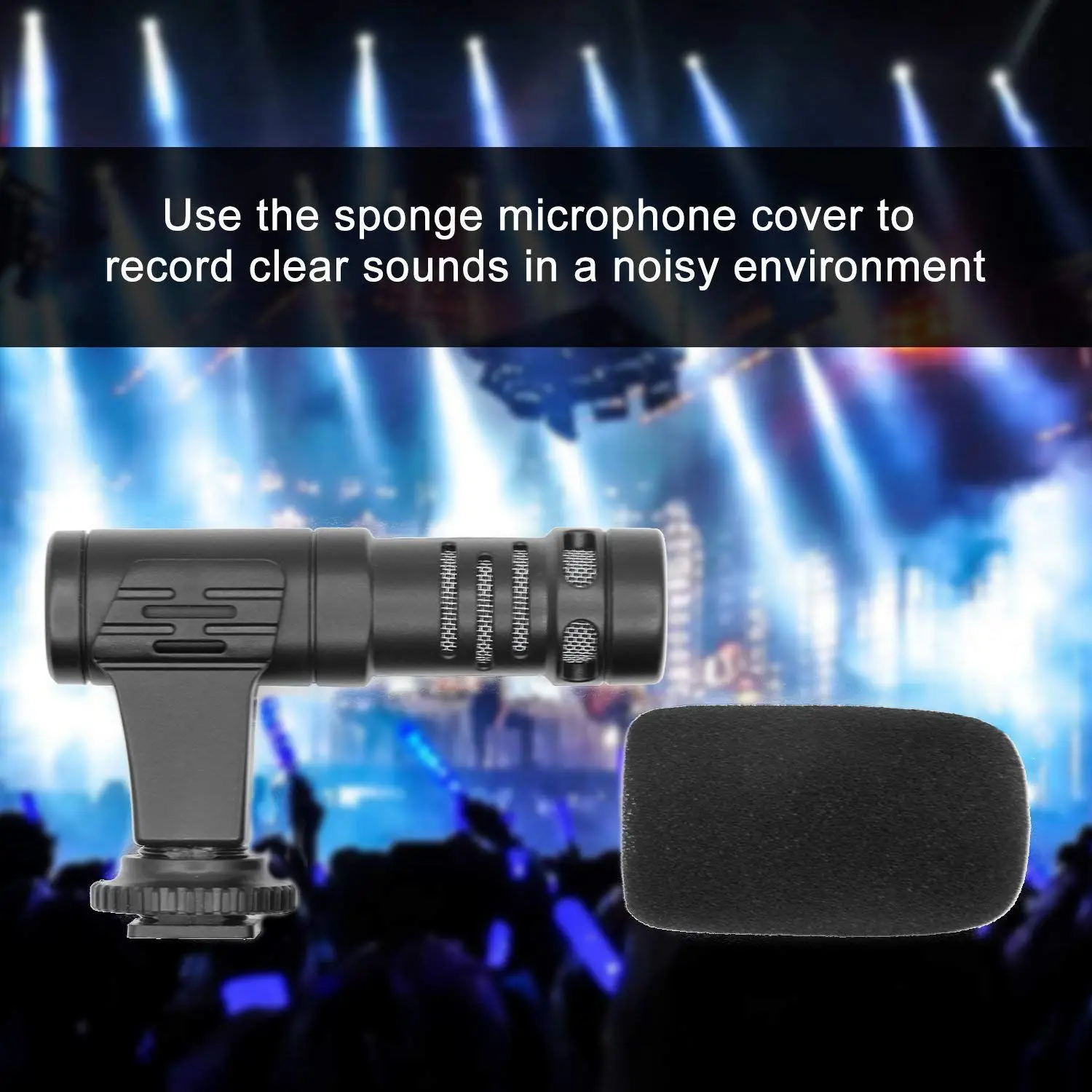 SQPP портативный микрофон камеры, кроличья шерсть видео интервью микрофон направленная Запись микрофон с ударным креплением для iphone