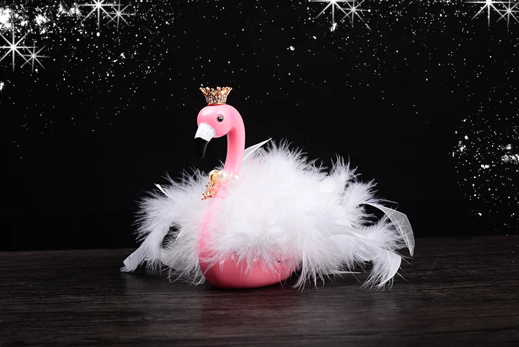 Автомобиль украшения Декор Лебедь милые перо фламинго салона приборной панели декор дома Творческий для женщин Подарки