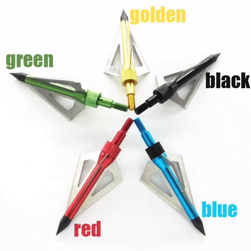 2 Blade Expandable Broadhead 100 grn Golden Archery Arrow Heads Points Hunting
