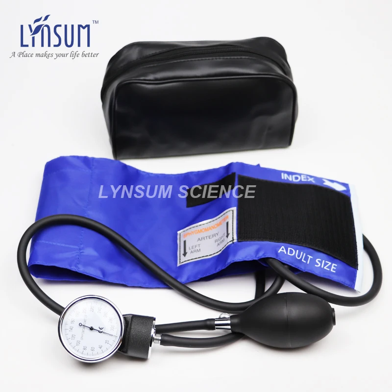 Blue Blood Pressure Monitor BP Cuff Arm Aneroid Sphygmomanometer with