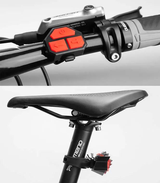 EDTara Bike Tail Light Brightness Intelligent Bike Tail Lamp USB Charging Waterproof Bicycle Warning Light Taillight Easy Install Red Taillight