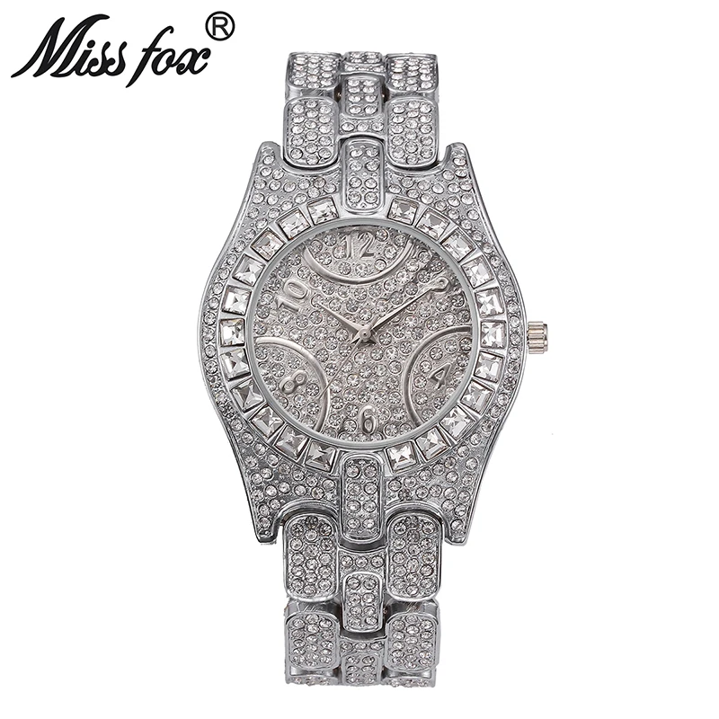 Feminino de Quartzo Relógio de Marca de Luxo com Design de Moda Missfox Relógio Numérico Árabe Impermeável 23 Missfox relógio feminino de quartzo, relógio de