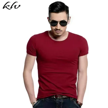 

4 Colors Mens Trendy Short Sleeve T-Shirts Classic Basic Solid Color Workout Sports Blouse Casual Slim Fit O-Neck Pullover Tops