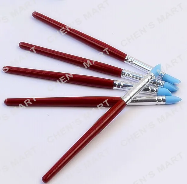 Useful Tools 5 pc 6" Fine Cake Decorating Silicone Brush Set Fondant Shaping Pen Food Cupcake Sugarcraft Styling Cake Tools