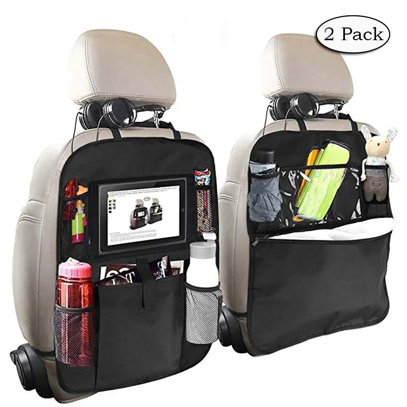 2 Pack Car Backseat Organizer for Kids (A+B) Kick Mats Back Seat Protector with Multi Pocket Storage Bag Holder Vehicles LB002 | Автомобили