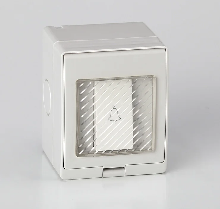 CE сертификация водонепроницаемый пыленепроницаемый наружный настенный выключатель 1 комплект кнопочный светильник и дверной Звонок
