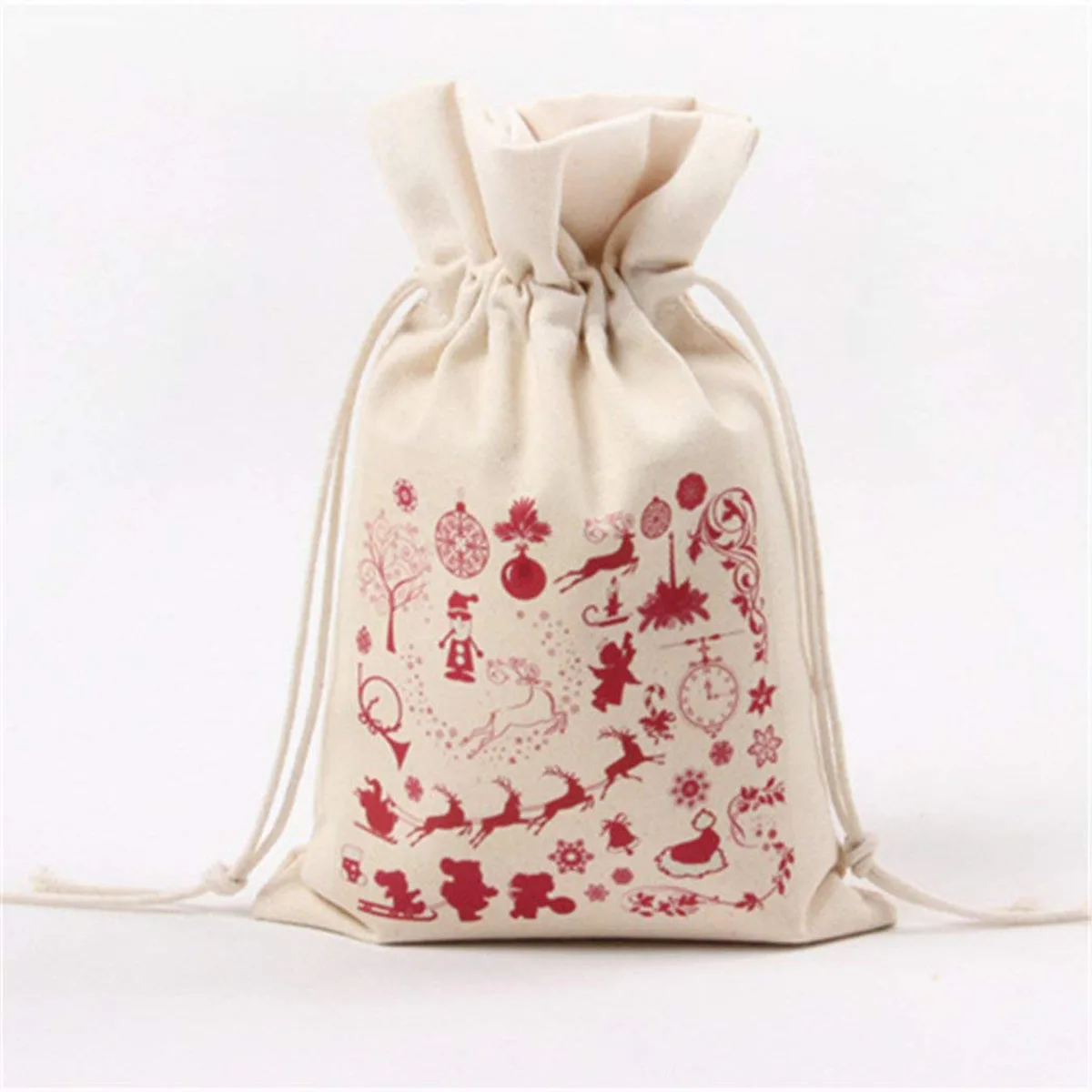 

Christmas Gift Bags,Drawstring Organza Gift Packages Santa Sack Wedding Candy Wrap Bags, 9.5inch x 6.3inch Reusable Linen Pouc