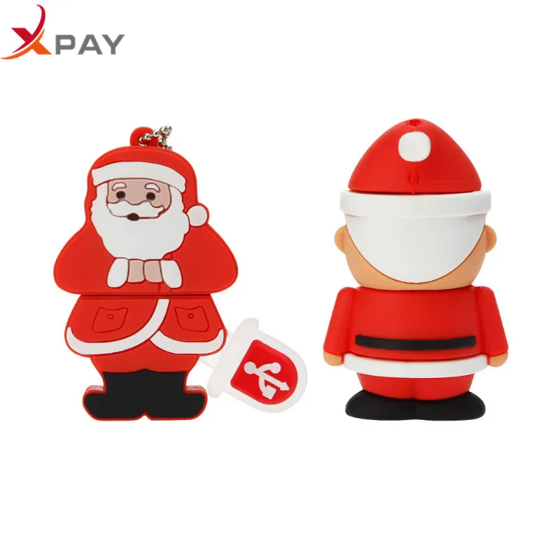 

Pen Drive 2.0 Cartoon Usb Flash Drive 32GB Christmas Elk Deer 4GB 8GB flash memory 16GB 64GB usb flash 128GB Snowman Pendrive