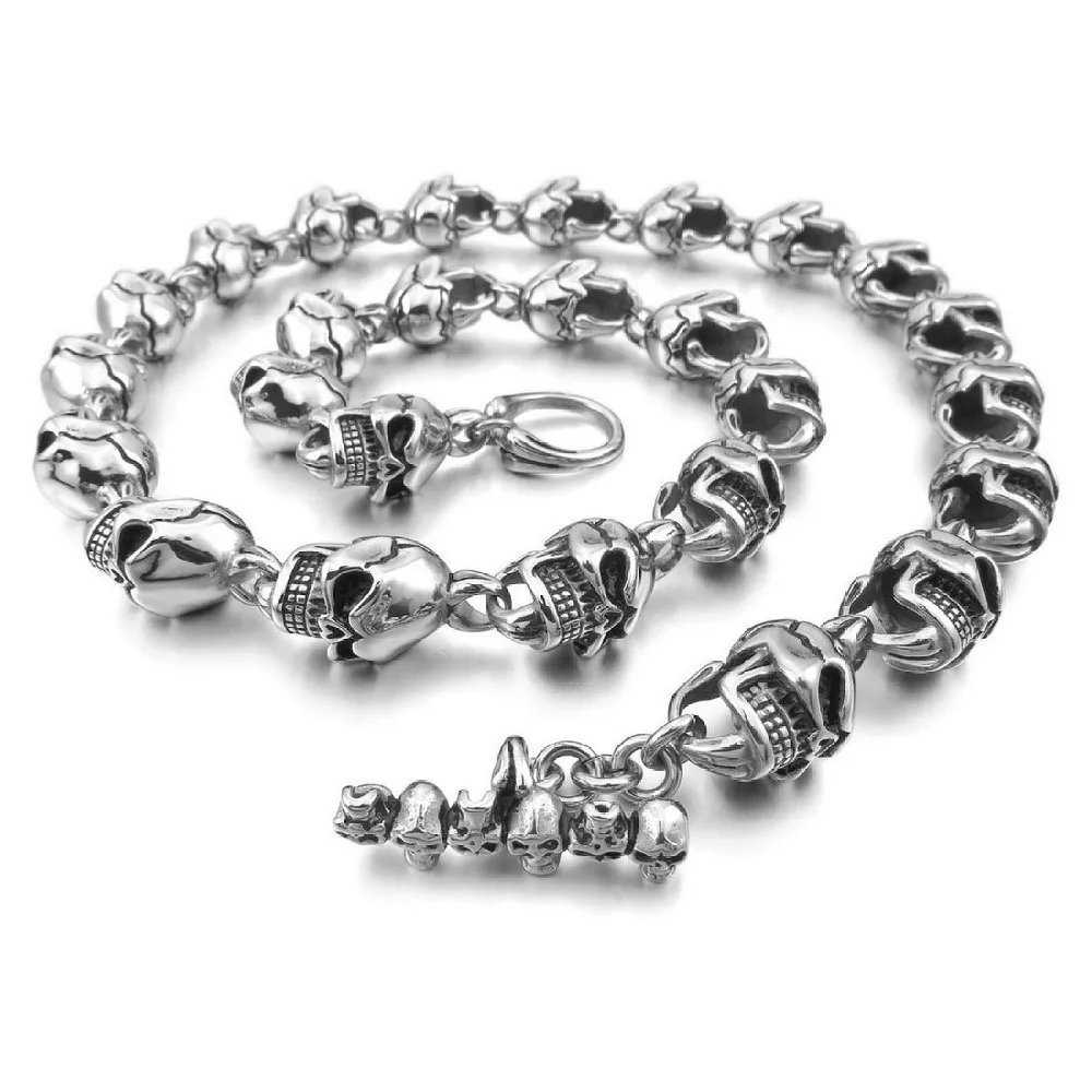 Metal Color: Small Davitu New Store 316L Stainless Steel Pendant Necklace Heavy Skull Fashion Chain Men Jewelry BP8-042 Metal Color: Small Davitu New Store 316L Stainless Steel Pendant Necklace Heavy Skull Fashion Chain Men Jewelry BP8-042