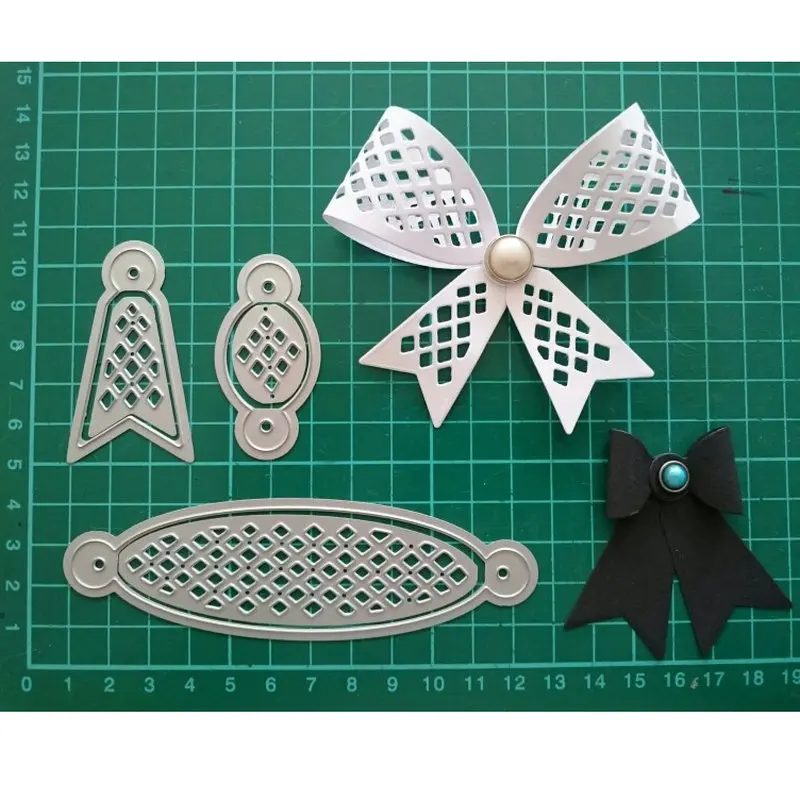 3 шт./компл. металлические режущие штампы для галстука бабочки DIY решетчатая рама