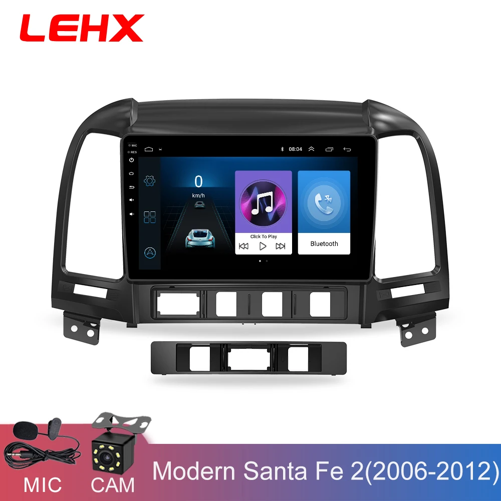 

LEHX Car Radio Android 8.1 2 Din Multimedia Player For Hyundai Santa Fe 2005-2012 WIFI Car DVD Gps Navigation