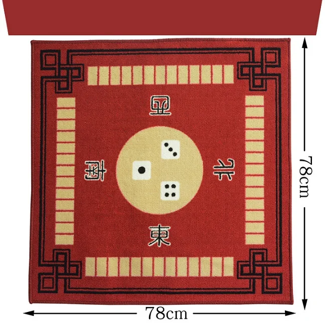 Высококачественный Настольный игровой коврик маджонг, бытовой многофункциональный коврик маджонг, утолщенный ковер маджонг, скатерти - Цвет: red