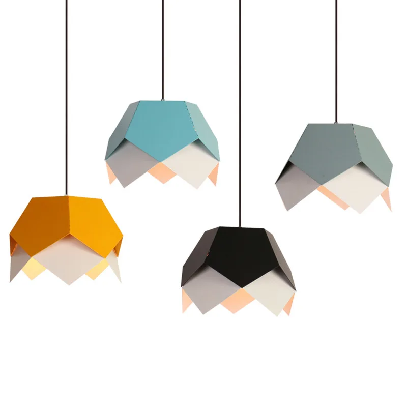 

Nordic Lamp Creative Diamond Geometry Special Led Pendant Lights Cafe Hang Lamp Bedroom Dining Light Pendant Lamp Free Shipping
