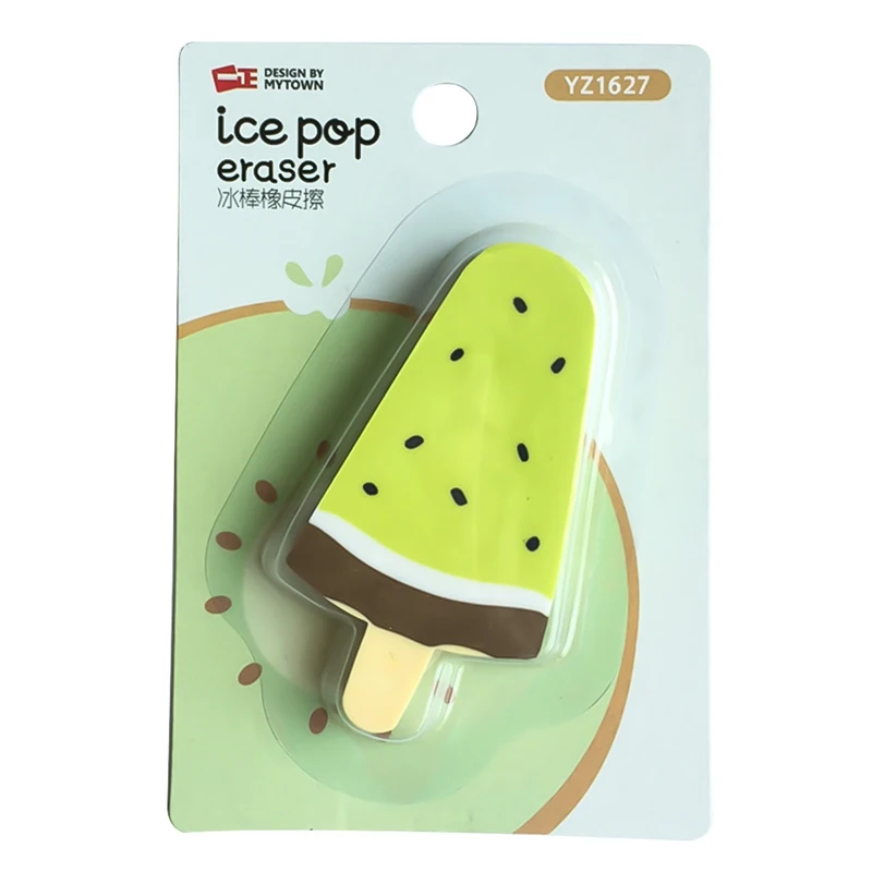 1 Pcs Watermelon Orange Kiwi Fruit Ice Cream Rubber Erasers School Office Supply Student Stationery Gift Style Random