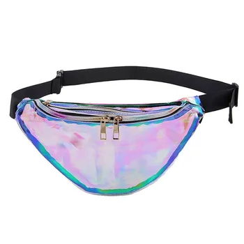 

HOBBAGGO Women Men Waterproof Waist Bag Casual Shiny Reflective Summer Beach Pack Bum Bags 88 New