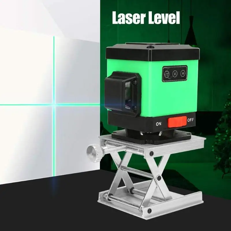 Remote Control 3D 12-line LD Green Laser Level Self-leveling Instrument