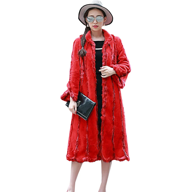 Autumn and winter new font b women s b font imitation fur font b coat b