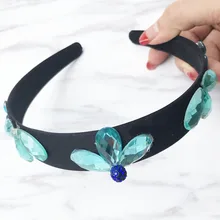 New Design blue Crystal Simple Style Headband Hairbands for Girls Headwear Hair Accessories