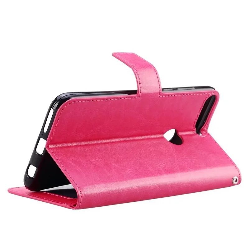 New For Huawei Y6 2018 PU Leather Case For Huawei Y6 2018 Case Filp Wallet Cover Silicone Fundas Card Slot Stand Phone Cases (4)