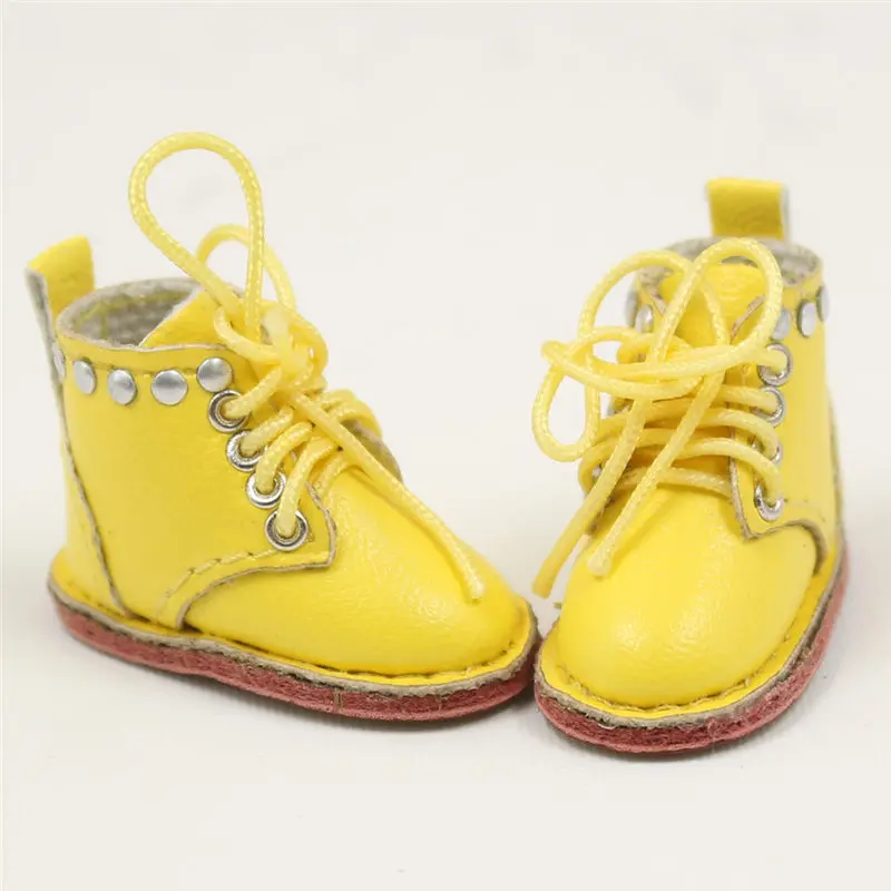 Кожаные туфли Blyth doll 6 разные цвета, подходящие для 1/6 30 см, фабричная кукла Blyth - Цвет: Yellow