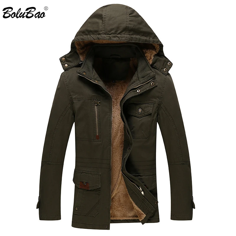 BOLUBAO брендовая мужская куртка с капюшоном, пальто, Осень-зима, Мужская утолщенная повседневная куртка, пальто, мужские одноцветные теплые куртки, пальто
