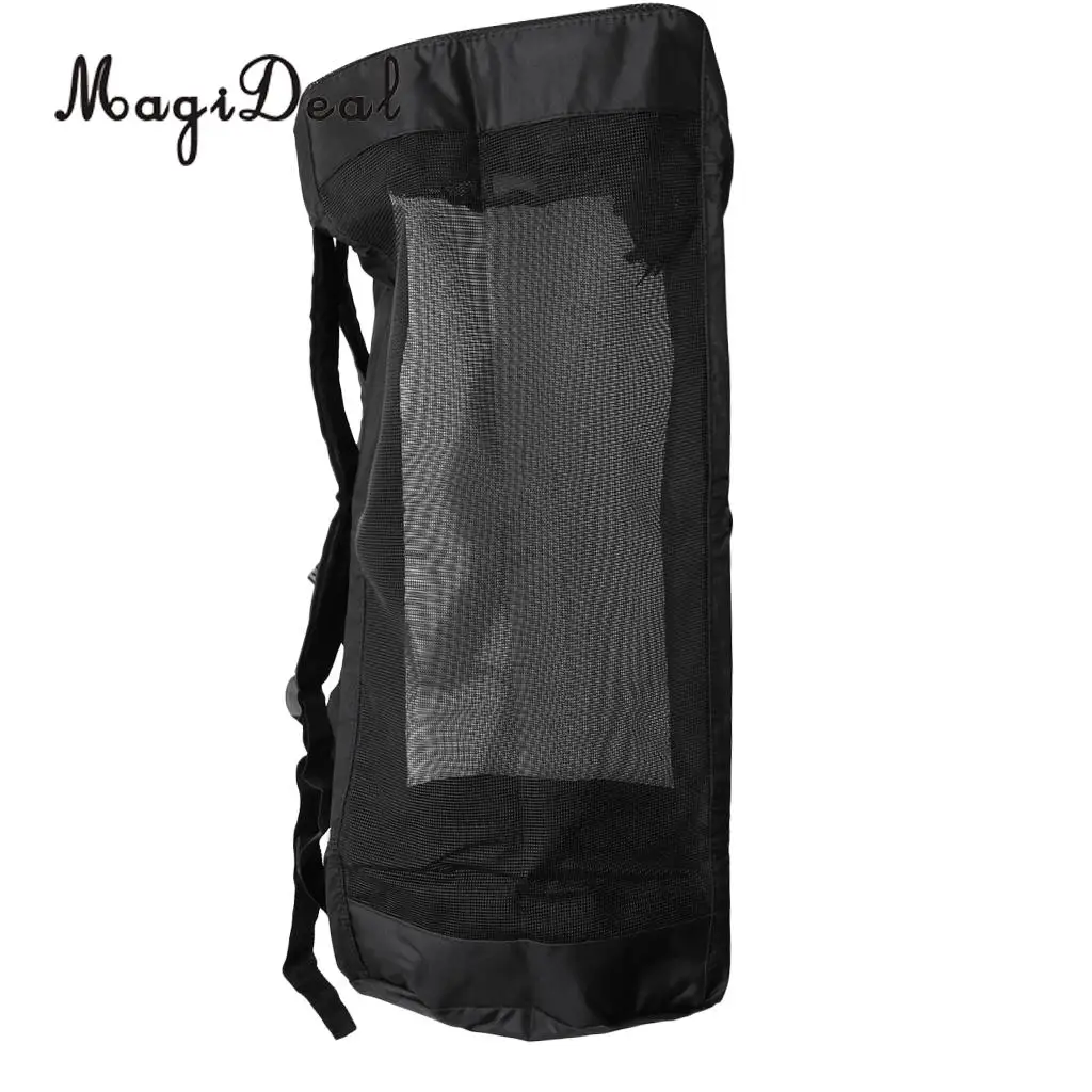 90L Large Capacity Inflatable SUP Paddle Board Storage Holder Carry Mesh Bag & Adjustable Shoulder, Chest Strap