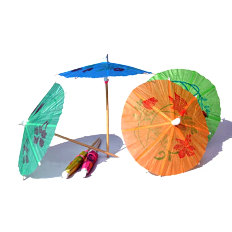 

2016 Cocktail decorative Garnishes umbrella bamboo stick form snack cakes fruit sign 10 cm long 144 pcs/set